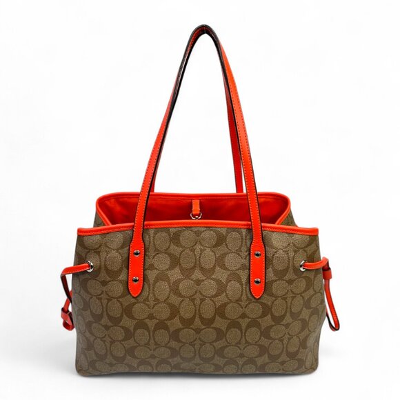 Coach Signature Coated Canvas Drawstring Carryall Bag - Picture 5 of 16